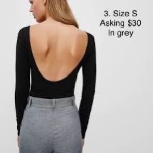 Wilfred Free Low Back Grey Bodysuit - Size S